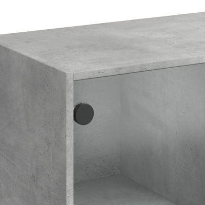 Kaappi ovilla betoninharmaa 68x37x142 cm tekninen puu