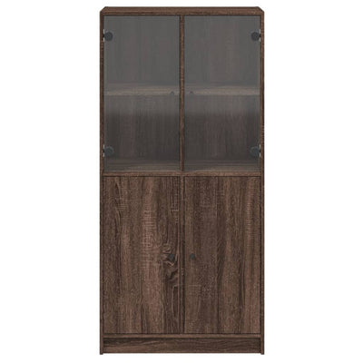 Kaappi ovilla ruskea tammi 68x37x142 cm tekninen puu