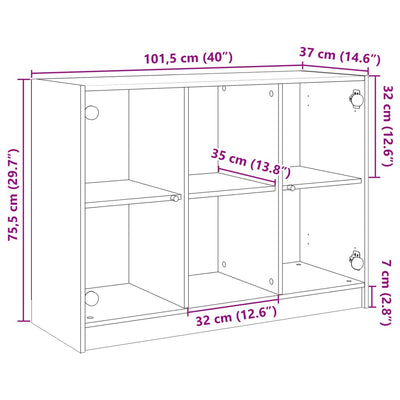Senkki betoninharmaa 102x37x75,5 cm tekninen puu