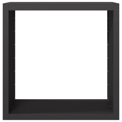 Musta polttopuuteline Izidora 100x40x100cm (teräs)