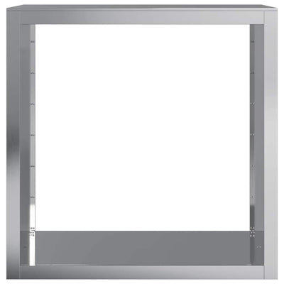 Galvanoitu polttopuuteline Izidora 100x40x100cm (teräs)