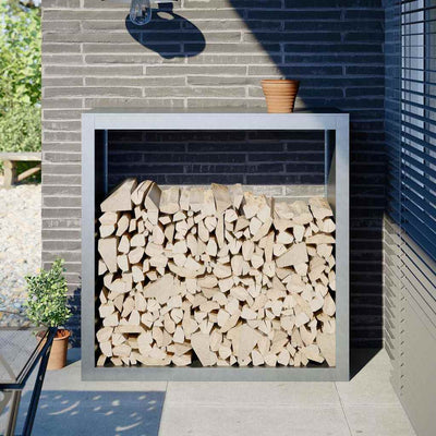 Galvanoitu polttopuuteline Izidora 100x40x100cm (teräs)