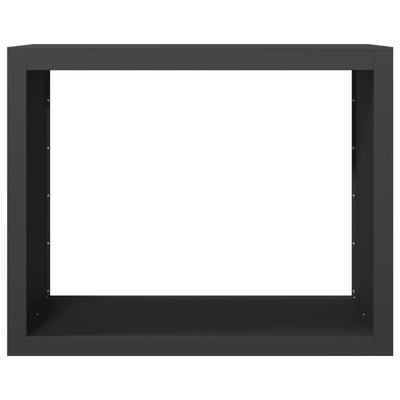 Polttopuuteline musta 100x40x80 cm teräs