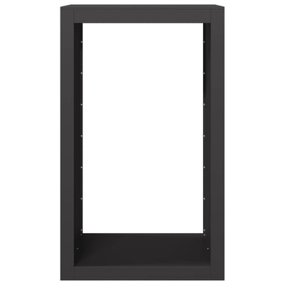 Musta polttopuuteline Izidora 60x40x100cm (teräs)