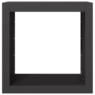 Musta polttopuuteline Izidora 60x40x60cm (teräs)