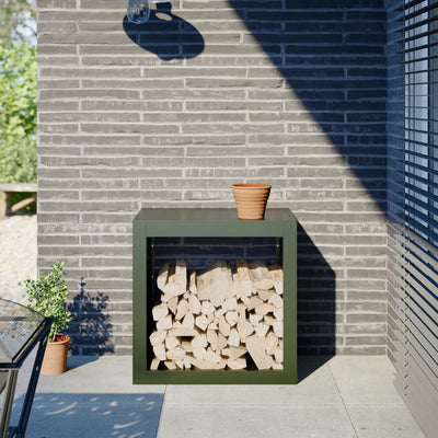 Vihreä polttopuuteline Izidora 60x40x60cm (teräs)