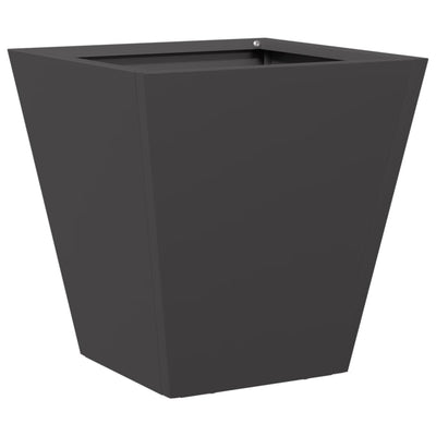 Puutarhakukkalaatikot 2 kpl musta 30x30x30 cm teräs