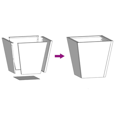 Puutarhakukkalaatikot 2 kpl musta 30x30x30 cm teräs
