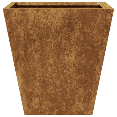 Puutarhakukkalaatikko 30x30x30 cm Corten teräs