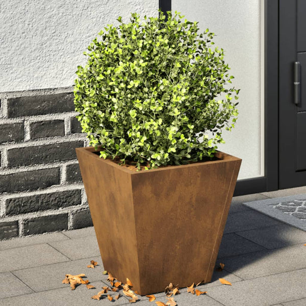 Corten teräs puutarhakukkalaatikot Henea 30x30x30cm (2 kpl)