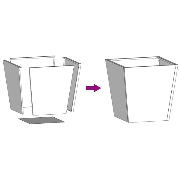 Galvanoitu puutarhakukkalaatikot Henea 40x40x40cm (2 kpl)