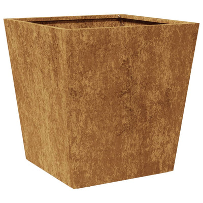Puutarhakukkalaatikot 2 kpl 40x40x40 cm Corten teräs