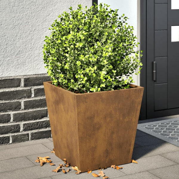 Corten teräs puutarhakukkalaatikot Henea 40x40x40cm (2 kpl)