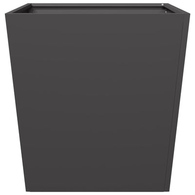 Puutarhakukkalaatikot 2 kpl musta 50x50x50 cm teräs