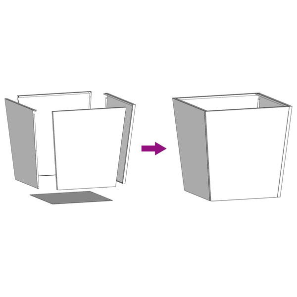 Puutarhakukkalaatikot Henea 50x50x50cm (2 kpl ruostumaton teräs)