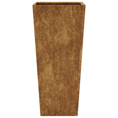 Puutarhakukkalaatikko 35x35x75 cm Corten teräs