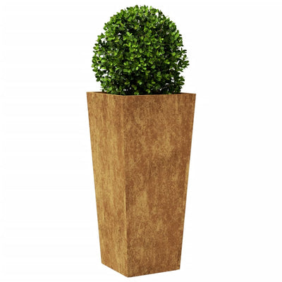 Puutarhakukkalaatikot 2 kpl 35x35x75 cm Corten teräs