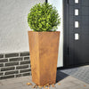 Puutarhakukkalaatikot 2 kpl 35x35x75 cm Corten teräs