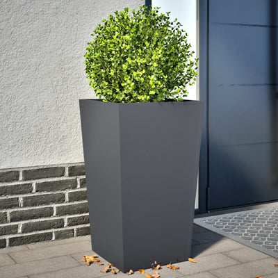 Puutarhakukkalaatikot 2 kpl antrasiitti 45x45x75 cm teräs