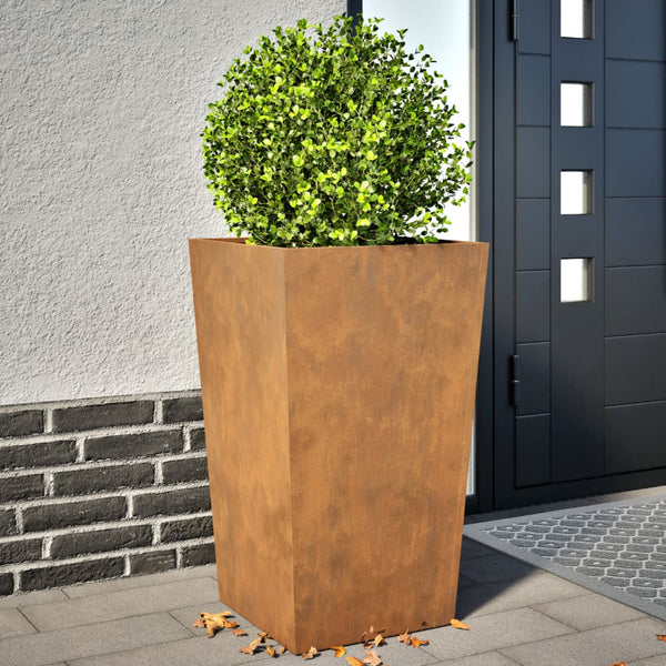 Corten teräs puutarhakukkalaatikot Henea 45x45x75cm (2 kpl)