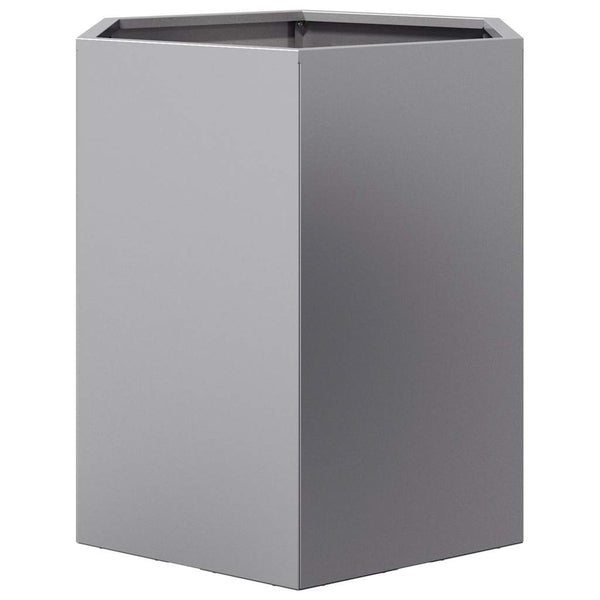 Galvanoitu puutarhakukkalaatikko kuusikulma Urissidi 46x40x45cm (teräs)