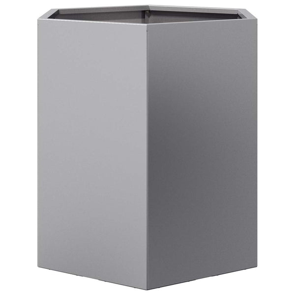 Galvanoitu puutarhakukkalaatikko kuusikulma Urissidi 46x40x45cm (teräs)