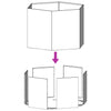 Puutarhakukkalaatikko vihreä kuusikulmainen 104x90x45 cm teräs