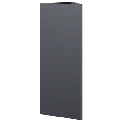 Puutarhakukkalaatikko antrasiitti kolmio 30x26x75 cm teräs