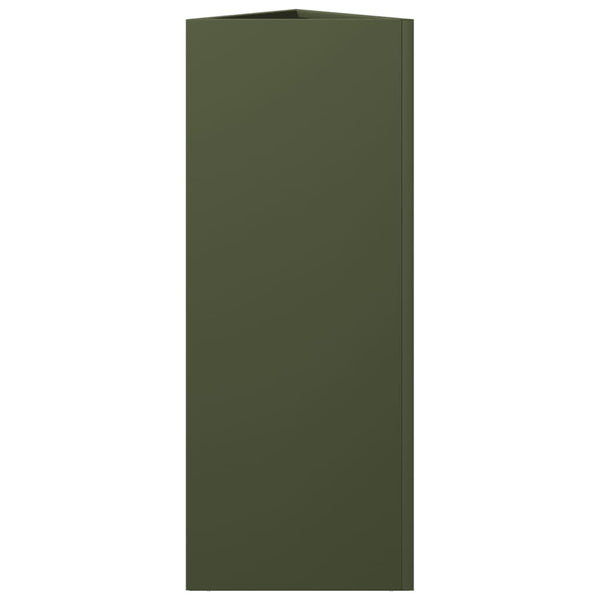 Oliivinvihreä puutarhakukkalaatikot Amelita 30x26x75cm (2)