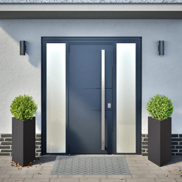 Musta puutarhakukkalaatikot Amelita 40x34,5x70cm (2 kpl, kolmio, teräs)