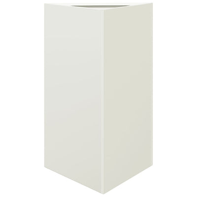 Puutarhakukkalaatikot 2 kpl valkoinen kolmio 50x43x75 cm teräs
