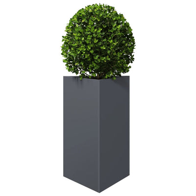 Puutarhakukkalaatikot 2kpl antrasiitti kolmio 50x43x75 cm teräs