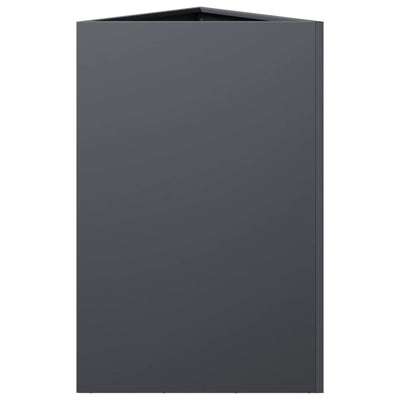 Puutarhakukkalaatikot 2kpl antrasiitti kolmio 50x43x75 cm teräs