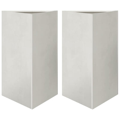 Puutarhakukkalaatikot 2kpl kolmio 50x43x75 cm ruostumaton teräs