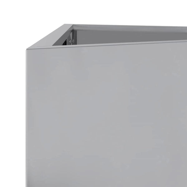 Galvanoitu puutarhakukkalaatikko kolmio Amelita 50x43x75cm (teräs)