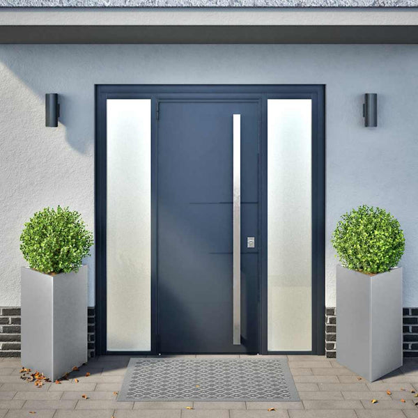 Galvanoitu puutarhakukkalaatikot Amelita 50x43x75cm (2 kpl kolmio teräs)