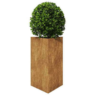 Puutarhakukkalaatikko kolmio 50x43x75 cm Corten teräs
