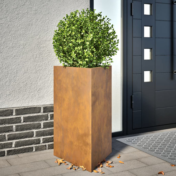 Corten teräs puutarhakukkalaatikot Amelita 50x43x75cm (2kpl kolmio)