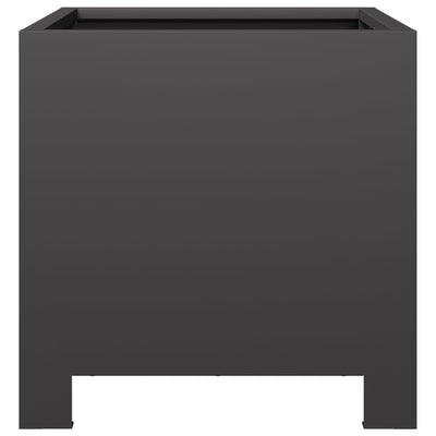 Puutarhakukkalaatikot 2 kpl musta 30x30x30 cm teräs