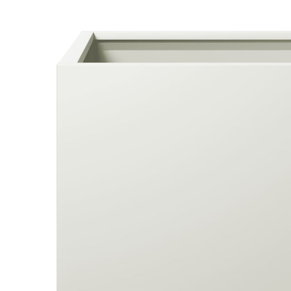 Valkoinen puutarhakukkalaatikot Magheti 30x30x30cm (2 kpl teräs)