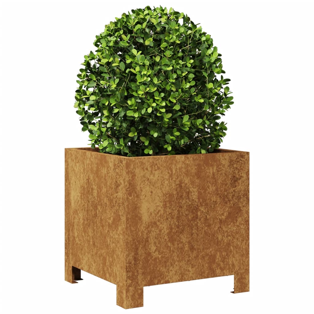 Corten teräs puutarhakukkalaatikot Magheti 30x30x30cm (2 kpl)