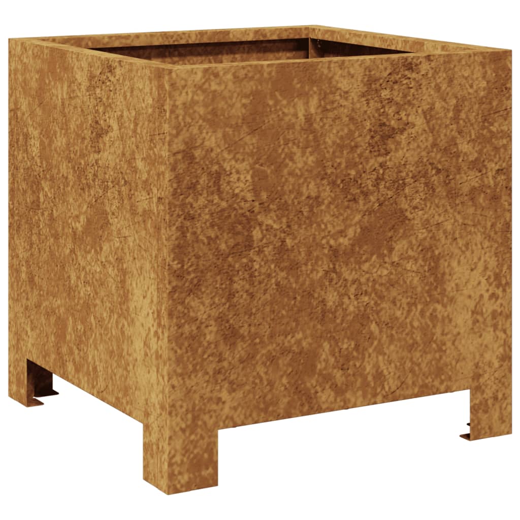 Corten teräs puutarhakukkalaatikot Magheti 30x30x30cm (2 kpl)