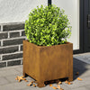 Puutarhakukkalaatikot 2 kpl 30x30x30 cm Corten teräs