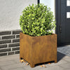 Puutarhakukkalaatikot 2 kpl 40x40x40 cm Corten teräs