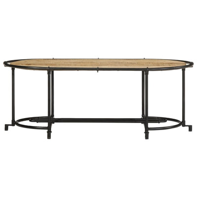 sohvapöytä 110x55x40 cm massiivipuuta karkea mango