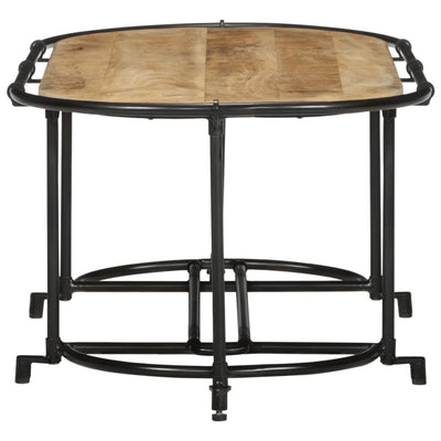 sohvapöytä 110x55x40 cm massiivipuuta karkea mango