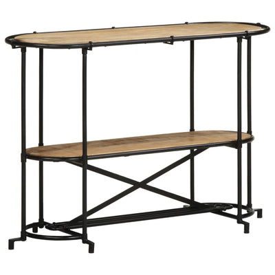 konsolipöytä 110x42x76 cm massiivipuuta karkea mango