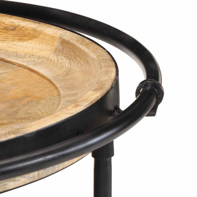 Sivupöytä Bohumil Ø55x60cm (massiivipuu mango)