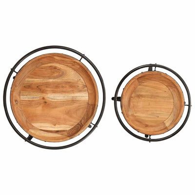 Sivupöytäsetti Sandita (2-osainen, massiivipuuta akaasiaa)