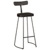 baarituolit 2 kpl musta 49x43x103 cm massiivipuu mango